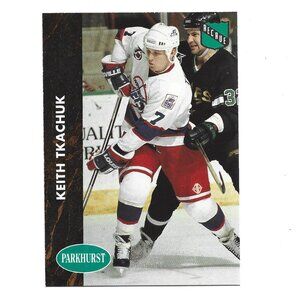 1992 French Parkhurst Keith Tkachuk Winnipeg Jets Rookie Hockey Card [h82]